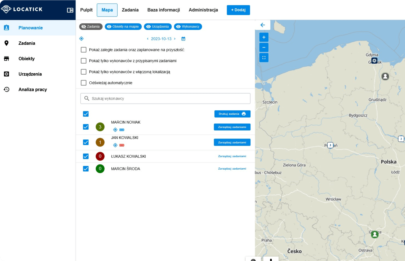 Screen z aplikacji mapa